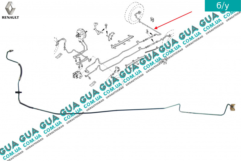 Схема тормозных трубок рено лагуна 1 - 80 фото