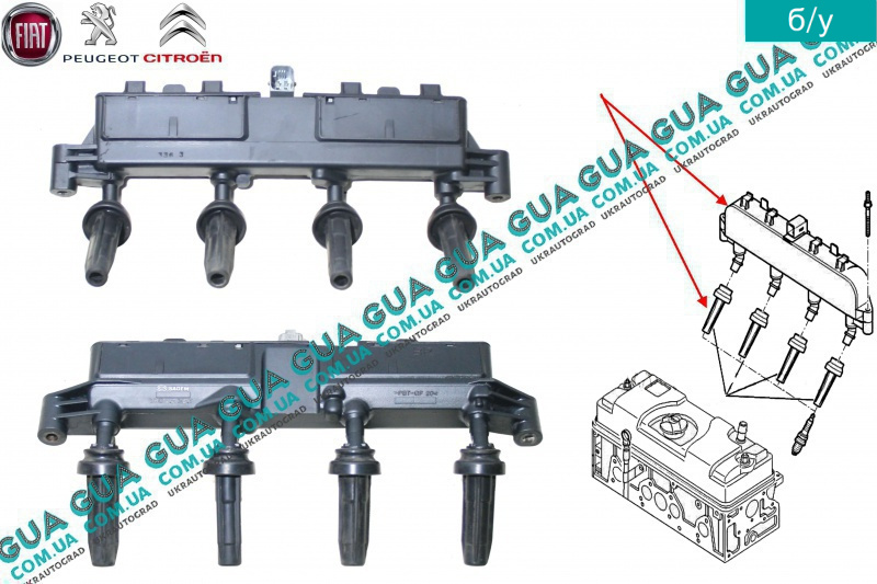 Зажигания ситроен берлинго. Катушка зажигания Пежо партнер м59. Катушка зажигания Пежо партнер 1.4. Катушка зажигания Пежо 206 1.4. Катушка зажигания Ситроен Берлинго 1.4.
