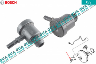 Штуцер / клапан трубки (  патрубка  ) вакуумного усилителя тормозов   