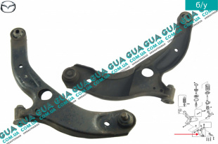 Рычаг передний левый Mazda / МАЗДА 323 F 1998-2004 1.5 16V (1498 куб.см. )