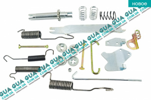 Ремкомплект барабанных колодок / комплект возвратных пружин тормозного механизма правого   