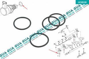Прокладка / сальник клапана топливной рейки / корпуса форсунки ( уплотнительное кольцо редукционного клапана Common Rail ) 16.2x1.5 1шт.   