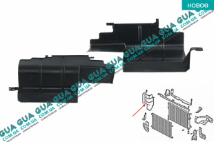 Защита генератора / дефлектор радиатора правий   