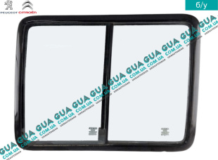 Стекло двери боковой сдвижной правой Fiat / ФИАТ DOBLO 2000-2005 / ДОБЛО 00-05 1.9D Multijet (1910 куб.см.)