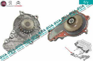 Водяной насос ( помпа ) ( 19 зубцов ) Volvo / ВОЛЬВО C30 1.6D (1560 куб.см.)