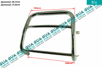 Защита переднего бампера / радиатора ( усилитель / кенгурятник ) ( нержавеющая сталь ) Volvo / ВОЛЬВО V50 1.6D (1560 куб.см.)