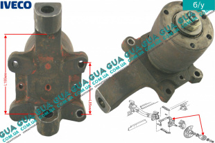 Поворотный кулак / цапфа левая с ступицей без ABS / АБС   