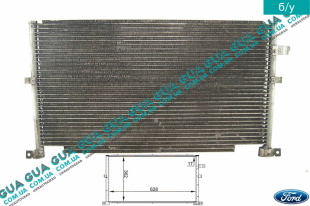 Радиатор кондиционера Ford / ФОРД MONDEO III 2001-2007 / МОНДЕО 3 2.0  16V DI/TDDI/TDCI (1998 куб.см.)