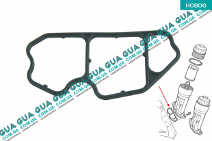 Прокладка корпуса масляного фильтра ( теплообменника ) Opel / ОПЕЛЬ ASTRA H 2004-2014 / АСТРА 04-14 1.4 (1364 куб.см.)