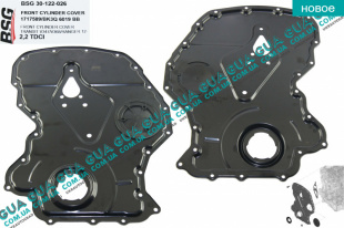 Крышка двигателя / защита цепи привода ГРМ передняя (RWD) Ford / ФОРД TRANSIT 2006- / ТРАНЗИТ 06- 2.2TDCI (2198 куб.см.)