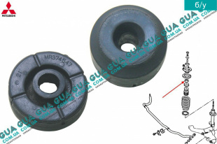 Втулка переднего амортизатора нижняя Mitsubishi / МИТСУБИСИ PAJERO III 2000-2006 / ПАДЖЕРО 3 00-06 2.5TD 4WD (2477 куб.см.)