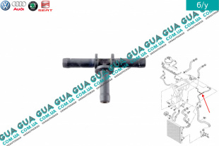 Тройник системы охлаждения ( фланец 8х8х8 )   