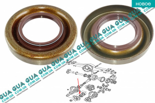 Сальник хвостовика моста 42x75x11.5/9.5  Ford / ФОРД TRANSIT 1985-2000 / ТРАНЗИТ 85-00 2.0 (1993 куб.см)