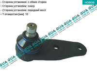 Шаровая опора нижняя ( отверстия крепления 10 мм ) Renault / РЕНО KANGOO 1997-2007 / КАНГУ 97-07 1.9DCI (1870 куб.см.)