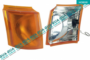 Указатель поворота правый желтый поворотник Ford / ФОРД TRANSIT 1985-2000 / ТРАНЗИТ 85-00 2.9i (2935 куб.см)