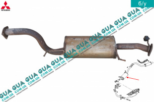 Выхлопная труба средняя часть ( глушитель )   