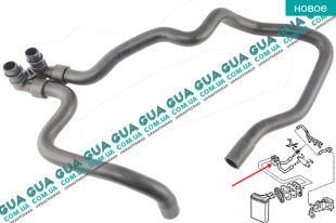 Патрубок / шланг радиатора печки ( трубка с доп. обогревом ch № 09884 )   
