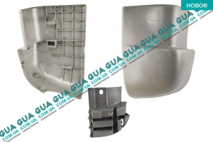 Клык бампера задний левый ( с кронштейном  крепления )   