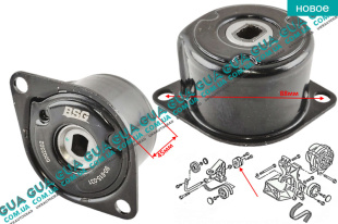 Натяжной механизм ремня генератора ( Натяжная планка / ролик / натяжитель )   