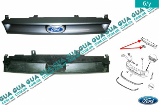 Решетка радиатора Ford / ФОРД ESCORT 1992-1995 / ЭСКОРТ 92-95 1.3 (1299 куб. см.)