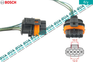 Фишка / разъем с проводами датчика давления наддува воздуха мапсенсора / колодка кислорода / лямбда зонда / штекер ДМРВ расходомера / катушки зажигания 4 контакта   
