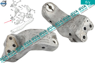 Кронштейн подушки / опора / лапа подвески двигателя правый Volvo / ВОЛЬВО V40 2000-2004 1.9DI (1870 куб.см.)