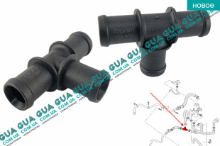 Фланец / тройник системы охлаждения ( 20x20x20мм )   