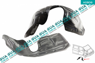 Подкрылок передний правый Mercedes / МЕРСЕДЕС V-CLASS 1999-2003 / В-КЛАСС 99-03 V 220 CDI (2151 куб.см.)
