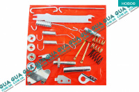 Ремкомплект барабанных колодок / комплект возвратных пружин тормозного механизма левого