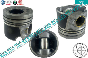 Поршень STD ( стандарт ) 1-2 цилиндр ( с охлаждением ) Ford / ФОРД GALAXY 1995-2006 / ГАЛАКСИ 95-06 1.9TDI (1896 куб.см.)