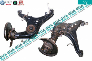 Рычаг задний под диски левый / ступица   