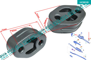Резинка крепления глушителя ( резиновое кольцо ) 1 шт   