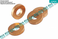 Уплотнительное кольцо форсунки 7x15x3 ( прокладка / шайба ) 1шт