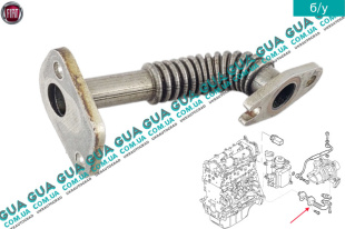 Трубка обратки масла с турбины ( слива масла )   