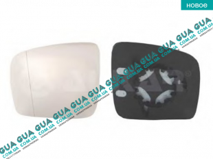 Вкладыш зеркала заднего вида правый без подогрева (выпукл.) VW / ВОЛЬКС ВАГЕН TRANSPORTER V 2003- / ТРАНСПОРТЕР 5 03- 2.0TDI (1968 куб.см.)