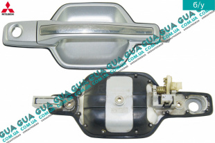 Ручка передней правой двери наружная Mitsubishi / МИТСУБИСИ PAJERO III 2000-2006 / ПАДЖЕРО 3 00-06 2.5TD 4WD (2477 куб.см.)