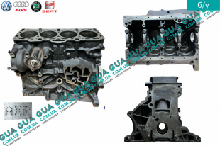 Блок цилиндров двигателя AXR 74кВт   