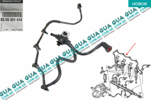 Трубка топливная обратки ( возвратка ) шланг форсунок с датчиком   