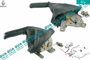 Рычаг ручного тормоза ( ручка ручника )  Renault / РЕНО LAGUNA II / ЛАГУНА 2 2.2DCI (2188 куб.см.),