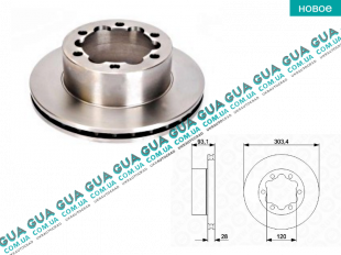 Тормозной диск задний ( 5.0 t )   