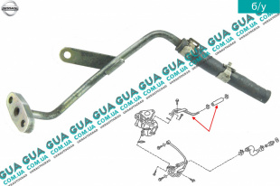 Трубка водяного охлаждения турбины Nissan / НИССАН ALMERA N16 / АЛЬМЭРА Н16 2.2 DCI ( 2184 куб.см.)