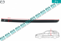 Молдинг задней левой двери ( листва, накладка декоративная ) Mazda / МАЗДА 323 F 1998-2004 1.4 16V (1324 куб.см.)