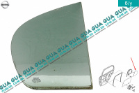 Стекло двери задней правой ( форточка ) Nissan / НИССАН ALMERA N16 / АЛЬМЭРА Н16 2.2 DCI ( 2184 куб.см.)