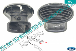 Дефлектор / воздушная заслонка обдува кабины центральная левая / правая 1шт   