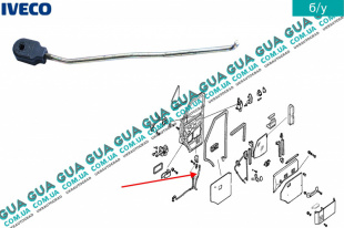 Кнопка внутренняя / тяга закрытия замка передней правой двери   