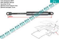 Пружина газовая / амортизатор / телескопическая рейка сидения / крыши ( кабриолет ) N 800 1шт.  BMW / БМВ 3-series E46 1998-2005 320i (1991 куб.см)