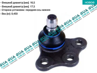 Шаровая опора нижняя Ford / ФОРД FIESTA V 2001-2008 / ФИЕСТА 5 1.4TDCI (1399 куб.см)