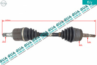 Полуось передняя левая Z 34/33 ( привод в зборе с шрусами c АБС / ABS )