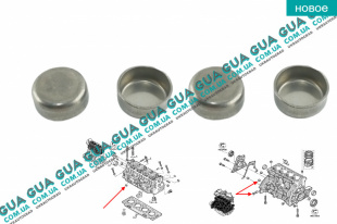 Заглушка блока цилиндров ( пробка двигателя / ГБЦ ) D16 мм 1шт Volvo / ВОЛЬВО S40 2000-2003 1.9DI (1870 куб.см.)