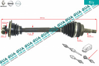 Полуось левая Z 28( привод в зборе с шрусами до 2006 с ABS )
